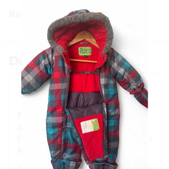 Red and Blue Footies One Pieces with Enclosed Feet - Picture 3 of 7